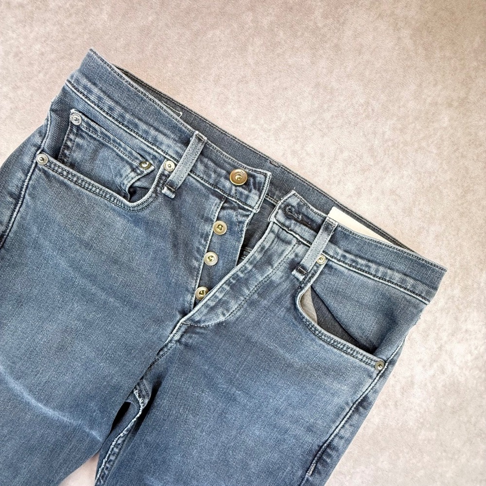 Rag and Bone Mens Fit 1 Extra Slim Jeans 28x33 Blue Stretch Button Fly Denim USA